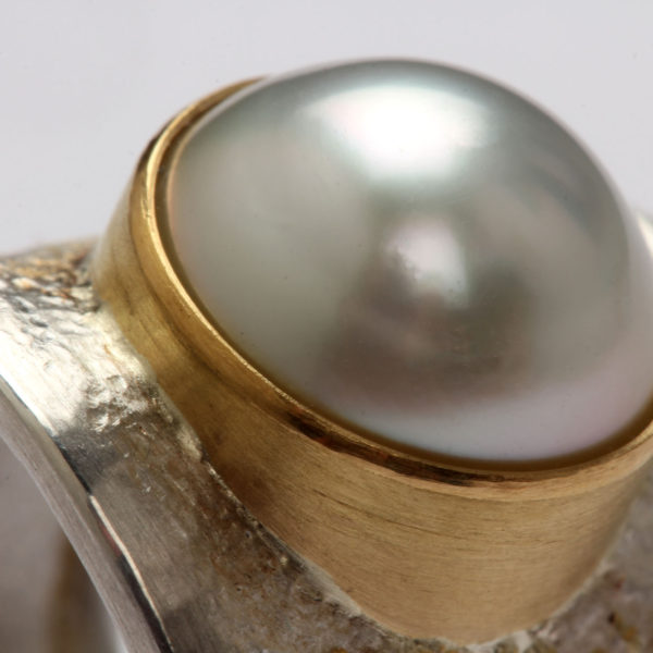 Ring In Silber Mit Gold Und Perle Id 179 Shop Goldschmiede Atelier Nicolas Piaggio